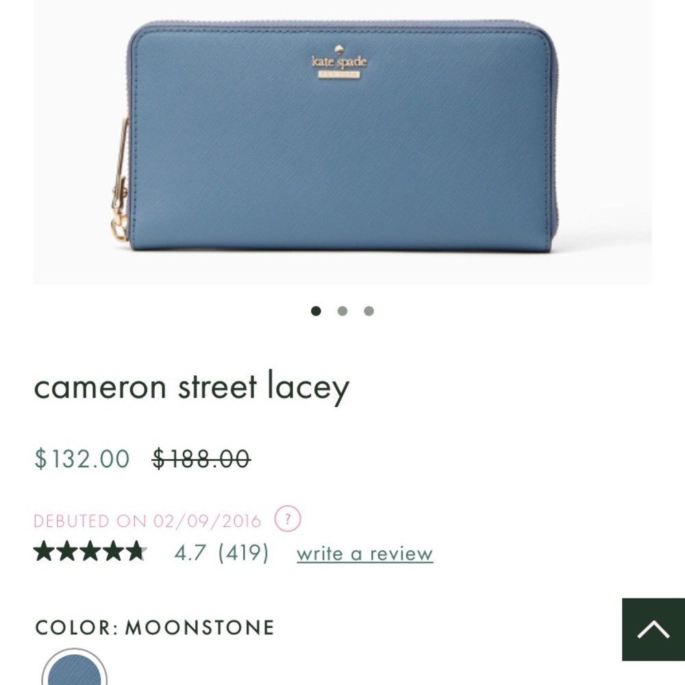 Blue leather Kate Spade wallet